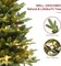 3ft Pre-Lit Premium Artificial Mini Christmas Tree with 85 LED Lights (Green) 24"D x 24"W x 36"H